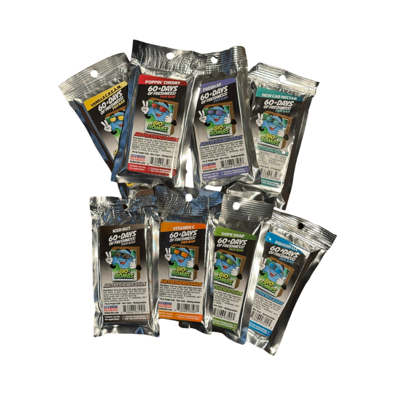 driadekosmo BOMBAY SAPPHIRE ソープディッシュ 4個 8 Pack Air Freshener Bar Variety Pack – Bio-Bombs