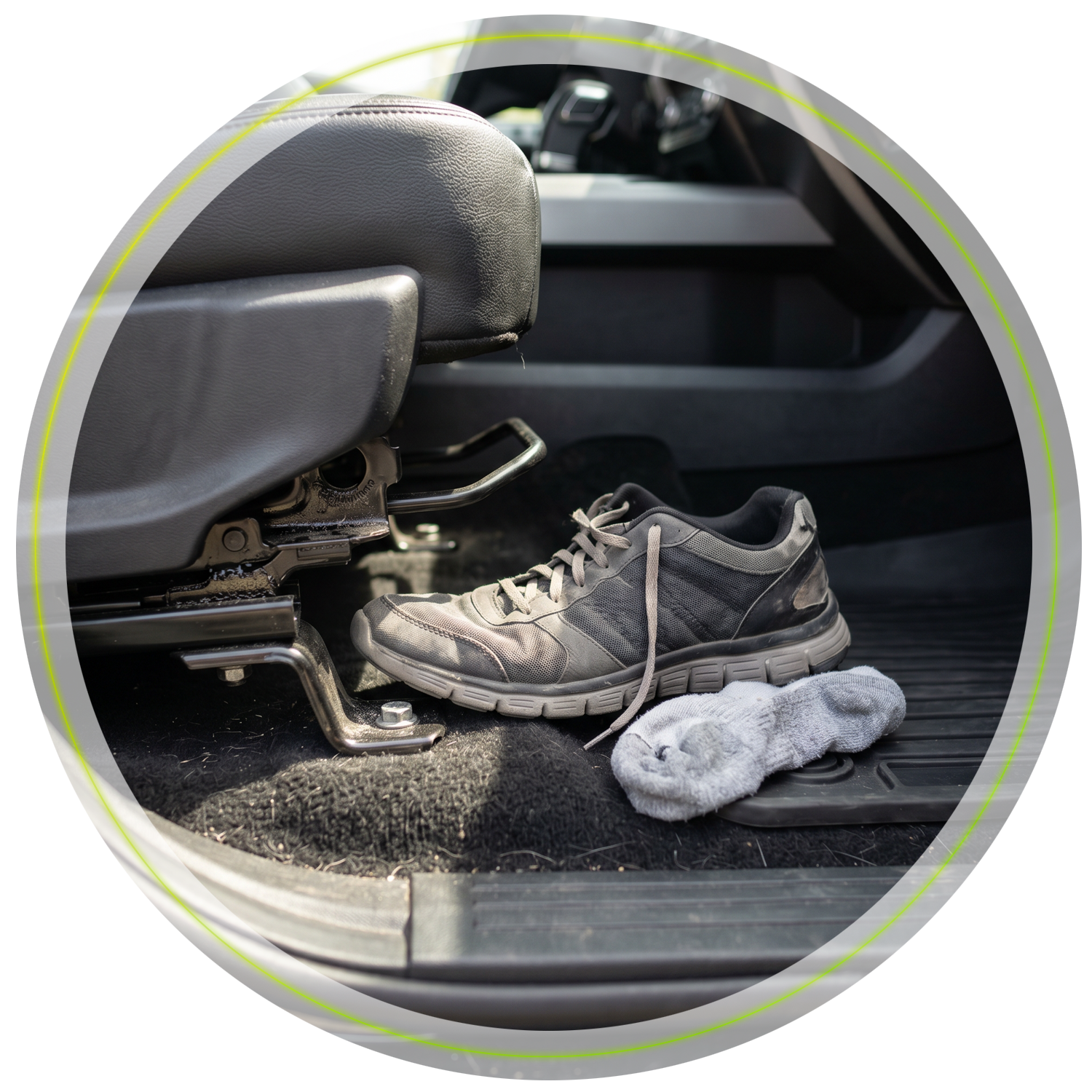Sweat and body odor removal in a car
