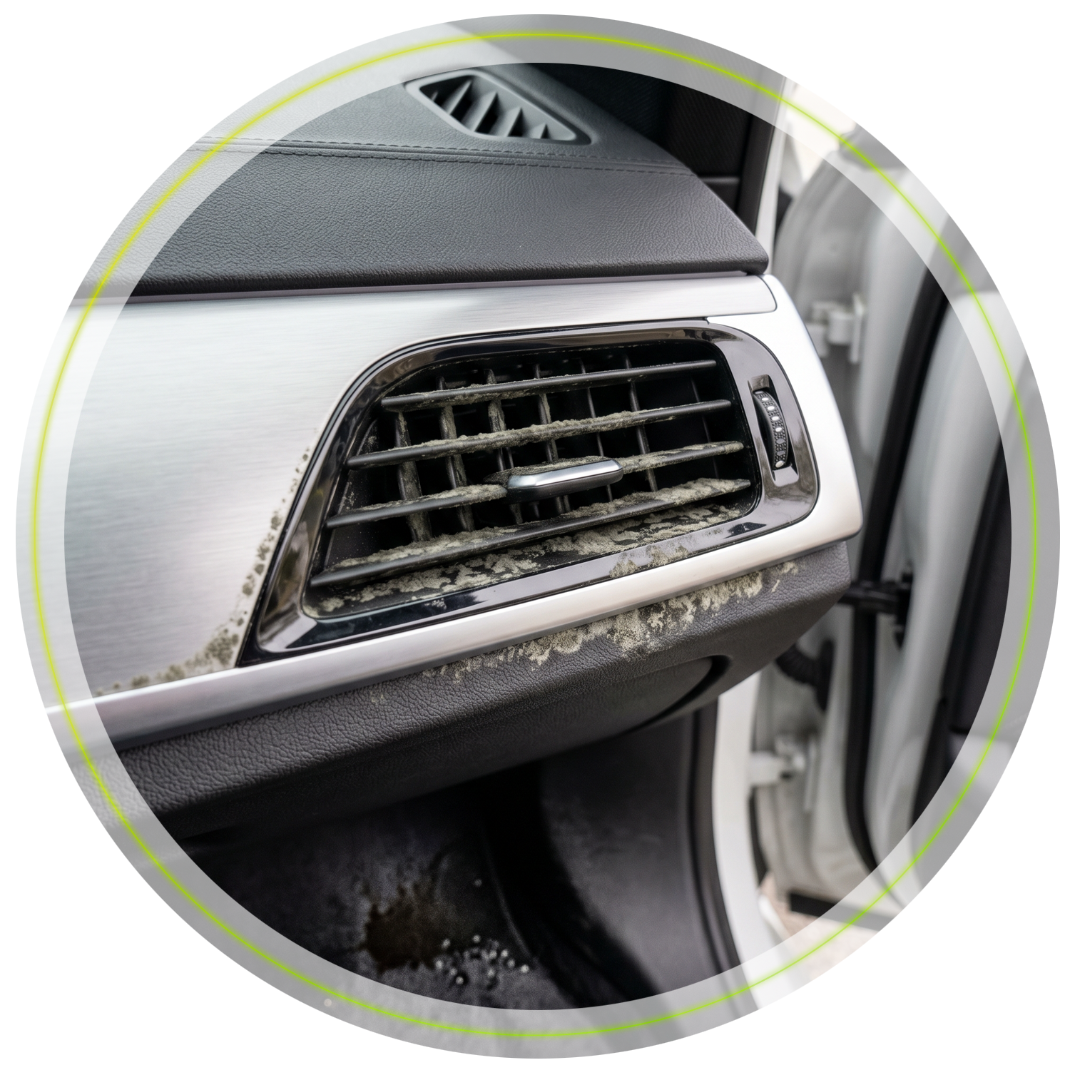 smelly and dirty vents in a car