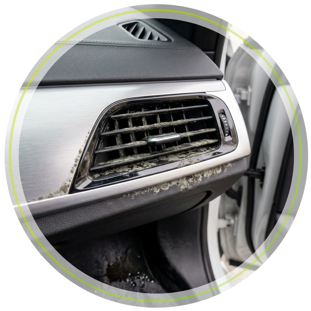 smelly and dirty vents in a car