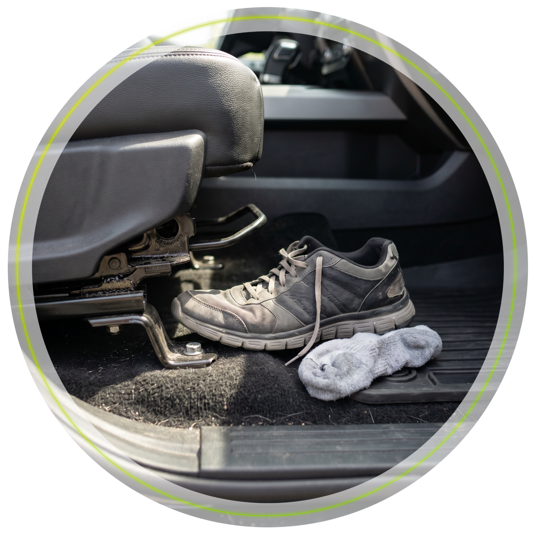 Sweat and body odor removal in a car
